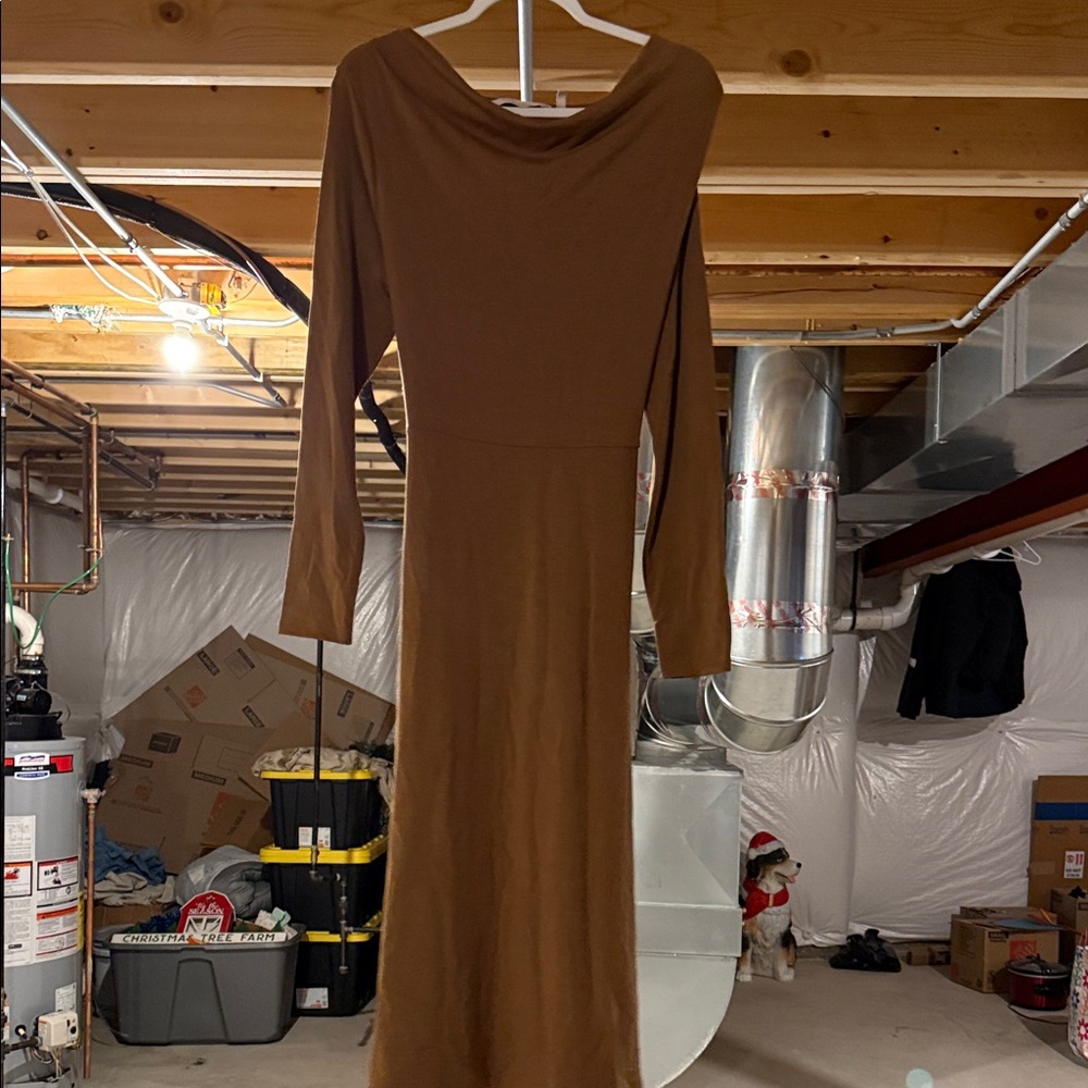 Soft Surroundings Warm Tan Long Sleeve Dress